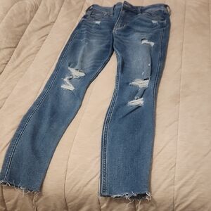 Old Navy Women's Distressed Skinny Jeans - Blue